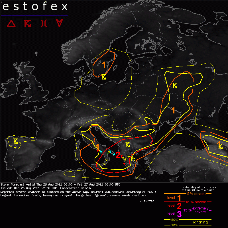 ESTOFEX storm warning